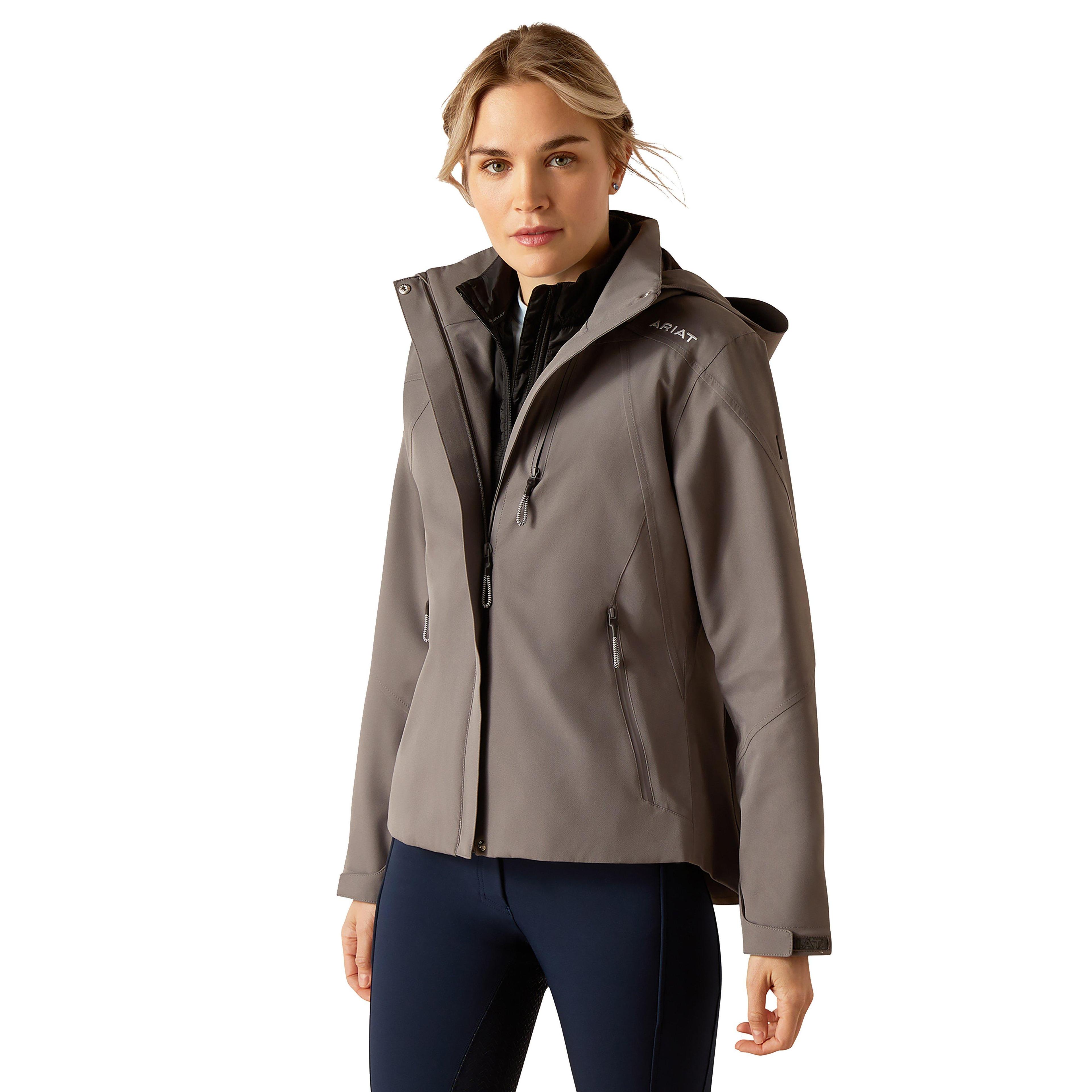 Womens Coastal Waterproof Jacket Plum Grey