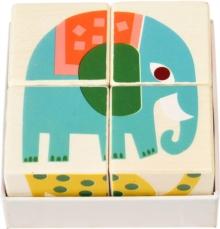 Wooden puzzle cubes - Wild Wonders