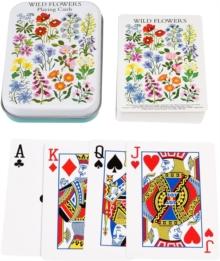 Playing cards in a tin - Wild Flowers