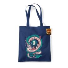 Ilustrata (The Girl And The Dragon) Navy Tote Bag