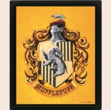 Harry Potter (Colourful Crest Hufflepuff) 3D Lenticular Poster (Framed)