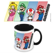 Super Mario (4 Colour) Black 11oz/315ml Coloured Inner Mug