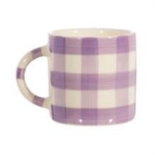 Sass & Belle Gingham Mug Lilac