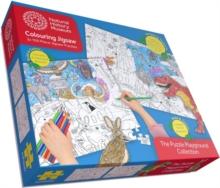 Kids' Colouring Jigsaw 2 x 100 Piece Puzzles Set (Includes 6 Colouring Pencils)