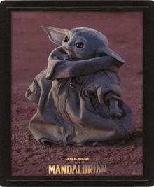 Star Wars : The Mandalorian (Grogu) 10 x 8" 3D Lenticular Poster (Framed)