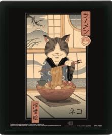 Vincent Trinidad (Neko Ramen Ukiyo-E) Framed 3D