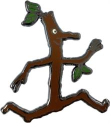 Stick Man Character Pin Badge