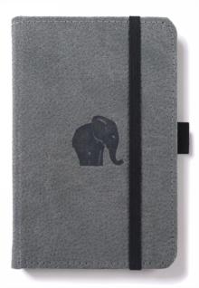 Dingbats A6 Pocket Wildlife Grey Elephant Notebook - Lined