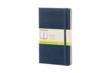 Moleskine Sapphire Blue Large Plain Notebook Hard