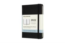 Moleskine 2022 12-Month Monthly Pocket Hardcover Notebook : Black