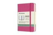 Moleskine 2022 12-Month Weekly Pocket Hardcover Notebook : Bougainvillea Pink