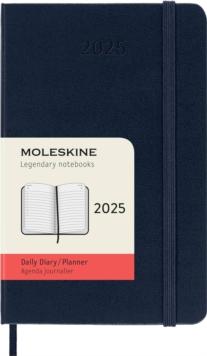 Moleskine 2025 12-Month Daily Pocket Hardcover Notebook: Sapphire Blue