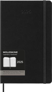 Moleskine 2025 PRO 12-Month Weekly Vertical Large Hardcover Notebook: Black