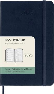 Moleskine 2025 12-Month Weekly Pocket Hardcover Notebook: Sapphire Blue