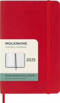 Moleskine 2025 12-Month Weekly Pocket Softcover Notebook: Scarlet Red