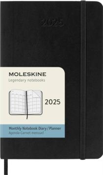 Moleskine 2025 12-Month Monthly Pocket Softcover Notebook: Black