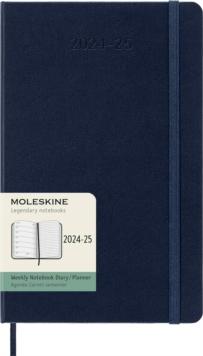 Moleskine 2025 18-Month Weekly Large Hardcover Notebook: Sapphire Blue