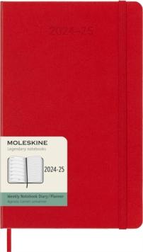 Moleskine 2025 18-Month Weekly Large Hardcover Notebook: Scarlet Red