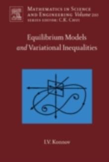 Equilibrium Models and Variational Inequalities