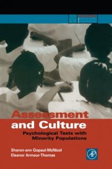 Assessment and Culture : Psychological Tests with Minority Populations