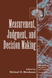 Measurement, Judgment, and Decision Making