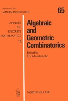 Algebraic and Geometric Combinatorics