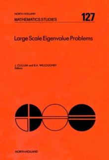 Large Scale Eigenvalue Problems