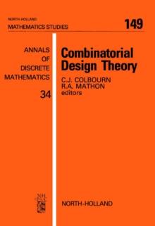 Combinatorial Design Theory