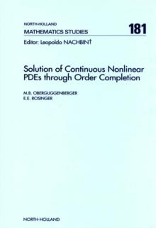 Solution of Continuous Nonlinear PDEs through Order Completion