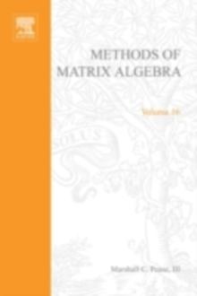 Methods of matrix algebra