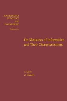 On measures of information and their characterizations