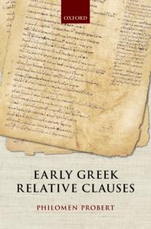 Early Greek Relative Clauses