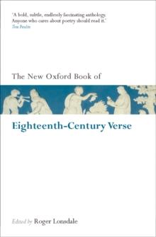 The New Oxford Book of Eighteenth-Century Verse : Reissue