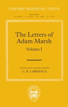 The Letters of Adam Marsh : Volume I