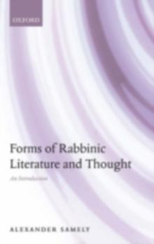 Forms of Rabbinic Literature and Thought : An Introduction