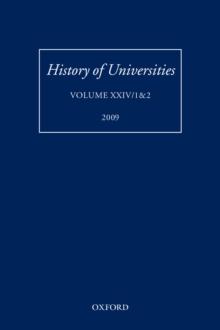 History of Universities : Volume XXIV/1&2