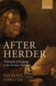 After Herder : Philosophy of Language in the German Tradition