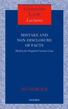 Mistake and Non-Disclosure of Fact : Models for English Contract Law