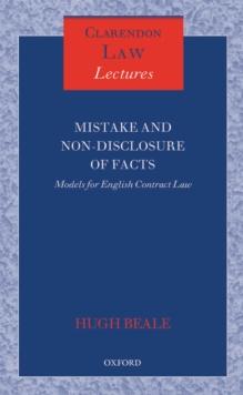 Mistake and Non-Disclosure of Fact : Models for English Contract Law