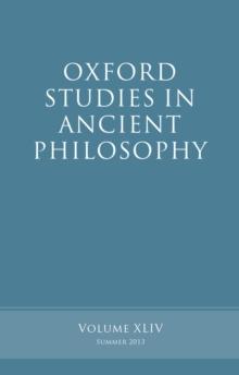 Oxford Studies in Ancient Philosophy, Volume 44