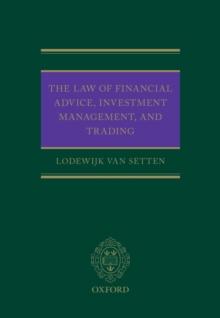 The Law of Financial Advice, Investment Management, and Trading