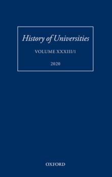 History of Universities : Volume XXXIII/1