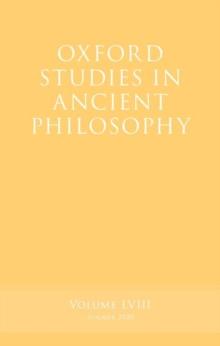 Oxford Studies in Ancient Philosophy, Volume 58