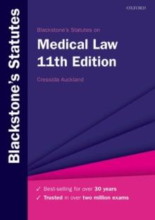 Blackstone's Statutes on Medical Law