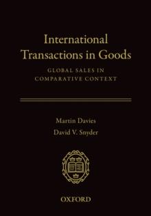 International Transactions in Goods : Global Sales in Comparative Context