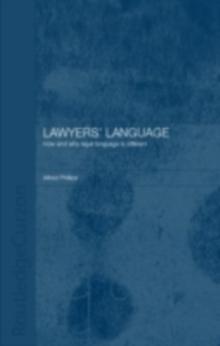 Lawyers' Language : The Distinctiveness of Legal Language