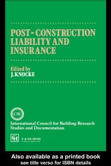 Post-Construction Liability and Insurance