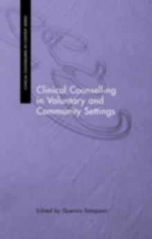 Clinical Counselling in Voluntary and Community Settings