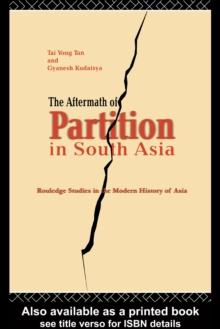 The Aftermath of Partition in South Asia