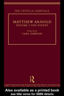 Matthew Arnold : The Critical Heritage Volume 2 The Poetry